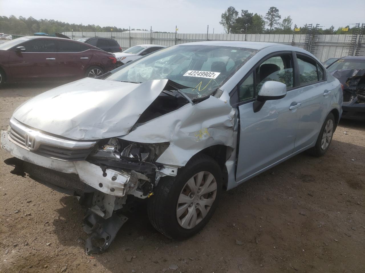 Photo 2 from auction – 2012 HONDA CIVIC LX with VIN 19XFB2F52CE310133