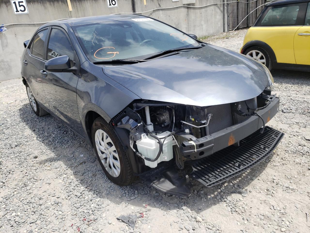 TOYOTA COROLLA L 2018 with VIN 5YFBURHE9JP845051 - Photo from auction
