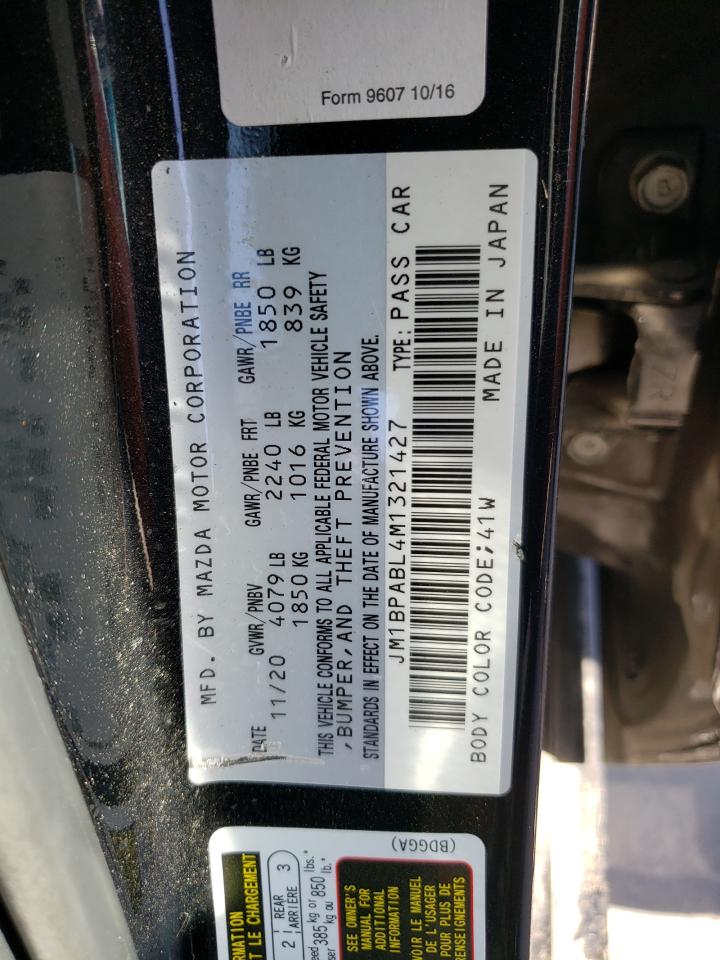 Photo 10 from auction – 2021 MAZDA 3 SELECT with VIN JM1BPABL4M1321427