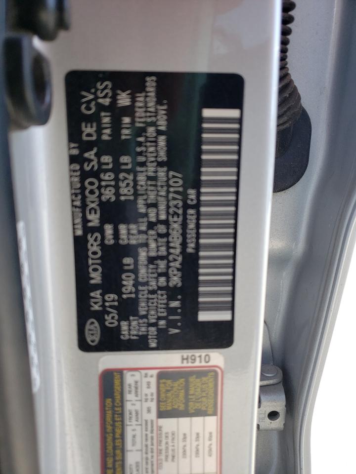 Photo 10 from auction – 2019 KIA RIO S with VIN 3KPA24AB6KE237107
