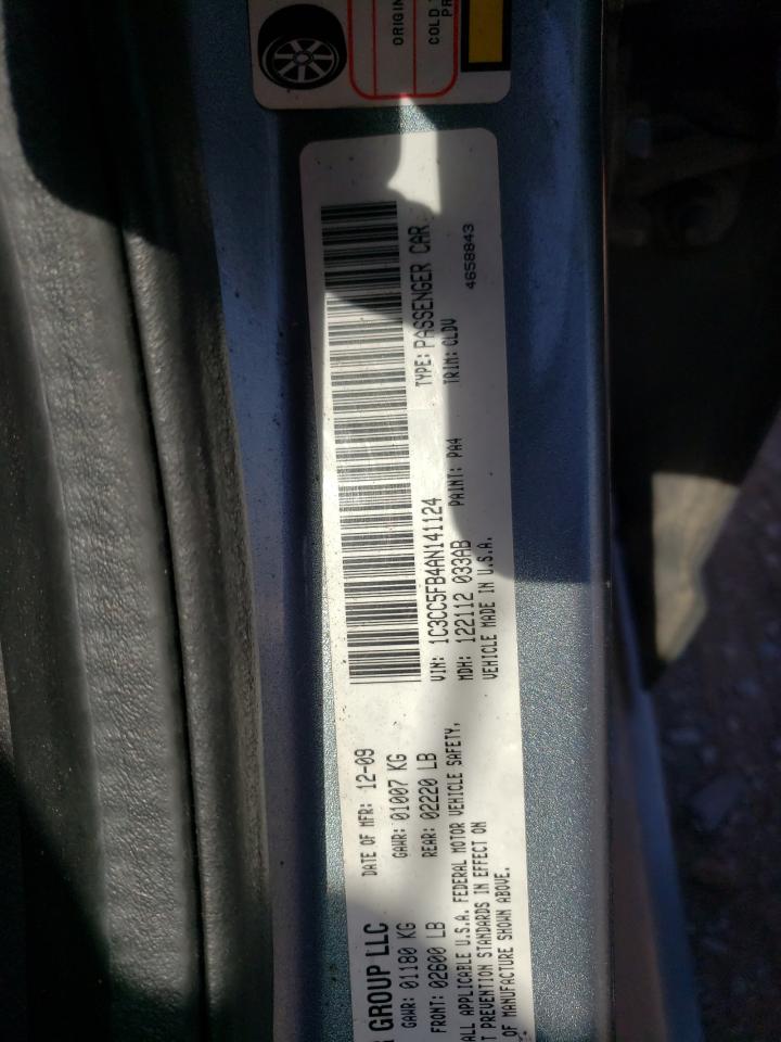 Photo 10 from auction – 2010 CHRYSLER SEBRING LI with VIN 1C3CC5FB4AN141124