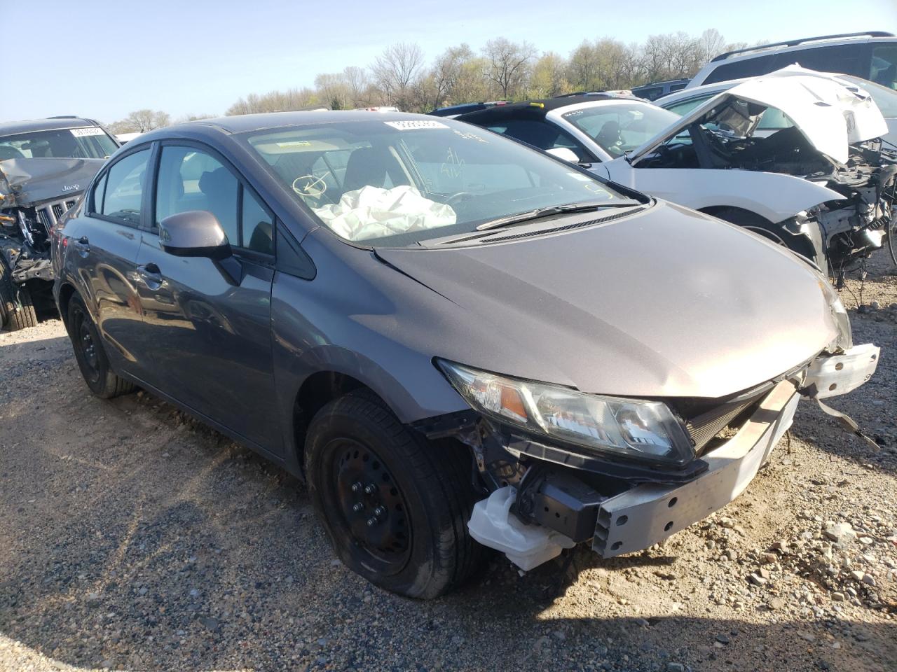 HONDA CIVIC LX 2013 with VIN 19XFB2F53DE238117 - Photo from auction