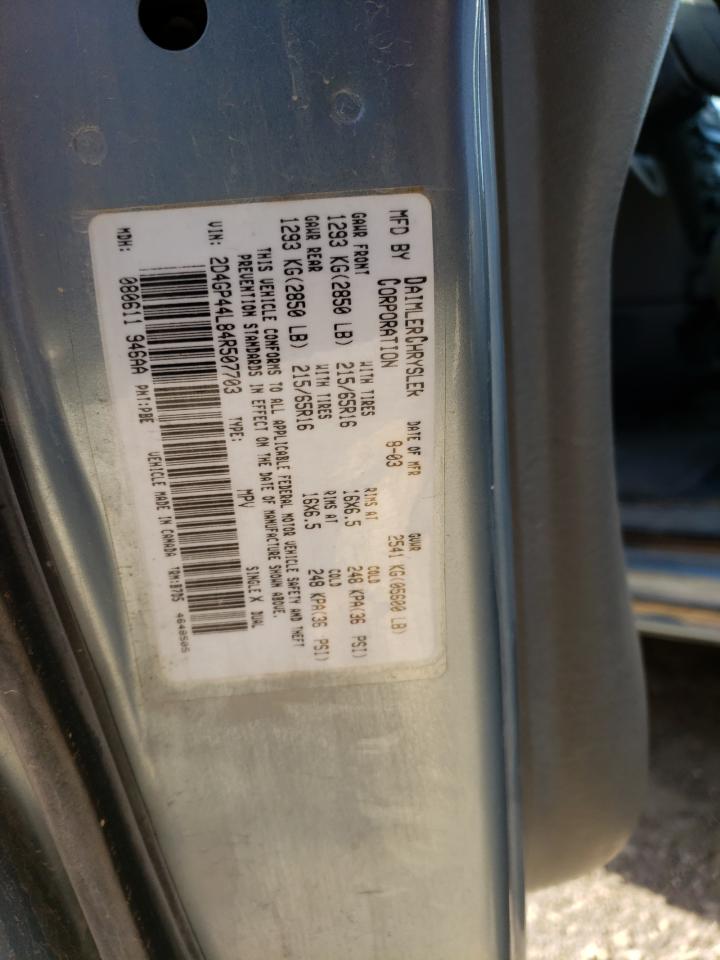 Photo 10 from auction – 2004 DODGE GRAND CARA with VIN 2D4GP44L84R507703