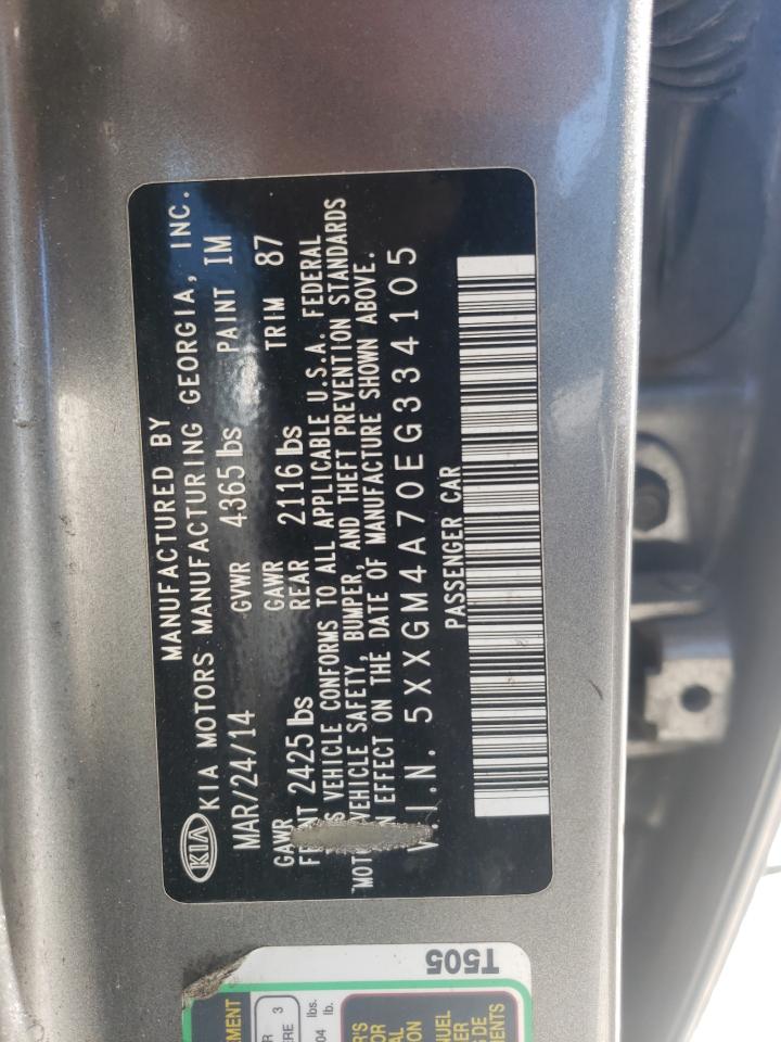 Photo 10 from auction – 2014 KIA OPTIMA LX with VIN 5XXGM4A70EG334105