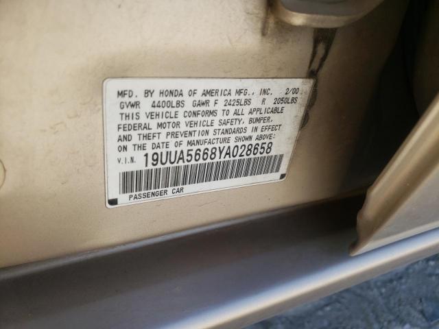Photo 10 from auction – 2000 ACURA 3.2TL with VIN 19UUA5668YA028658