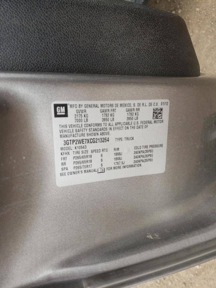 Photo 10 from auction – 2012 GMC SIERRA K15 with VIN 3GTP2WE7XCG213264