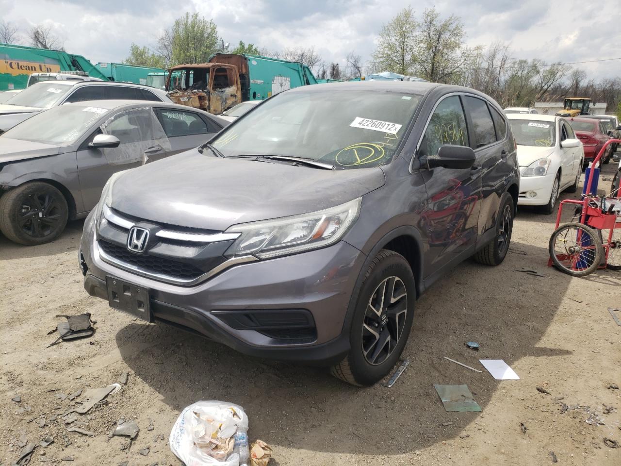 Photo 2 from auction – 2016 HONDA CR-V SE with VIN 2HKRM3H48GH526457