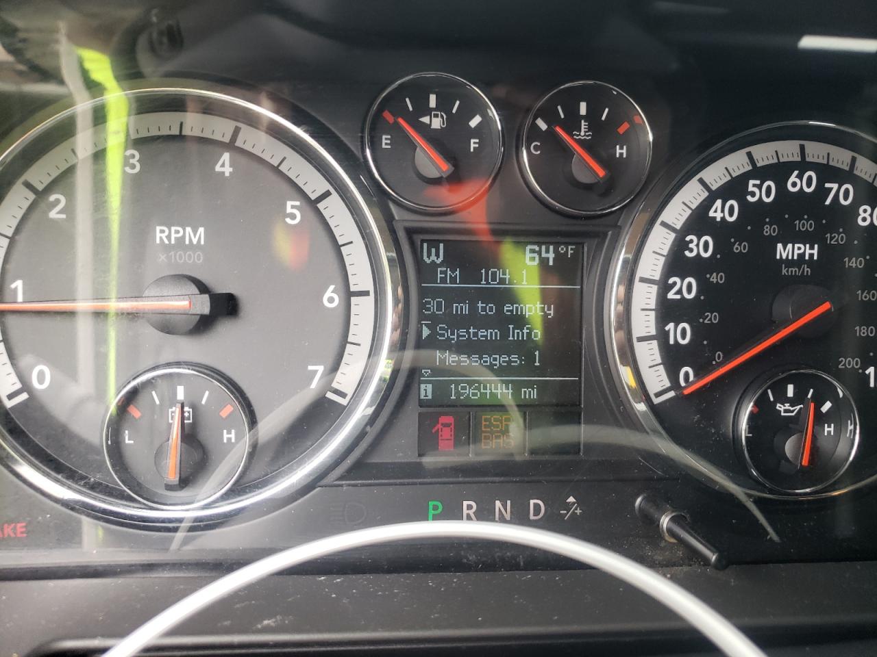 Photo 8 from auction – 2009 DODGE RAM 1500 with VIN 1D3HV18TX9S811290
