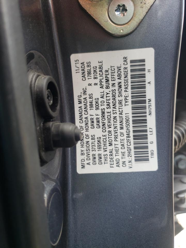 Photo 10 from auction – 2016 HONDA CIVIC EX with VIN 2HGFC2F84GH509011