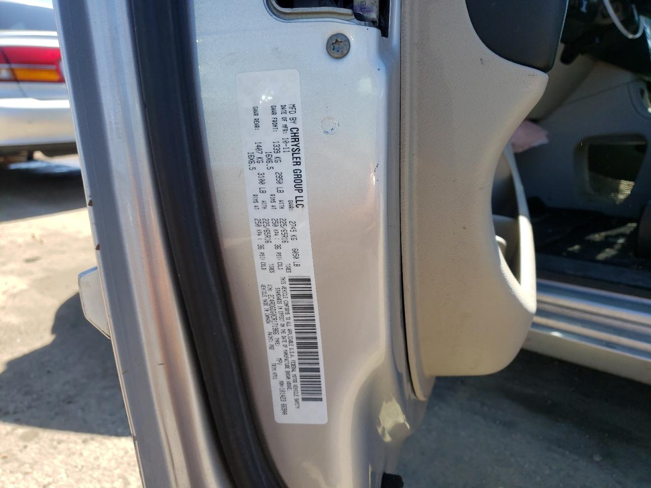 Photo 10 from auction – 2012 DODGE GRAND CARA with VIN 2C4RDGDG0CR171966