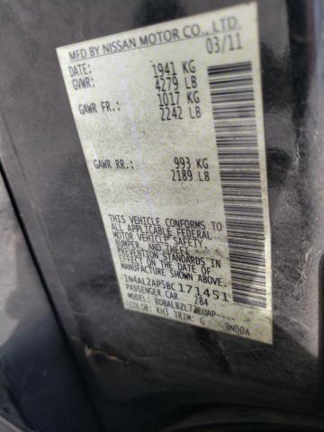 Photo 10 from auction – 2011 NISSAN ALTIMA BAS with VIN 1N4AL2AP5BC171451