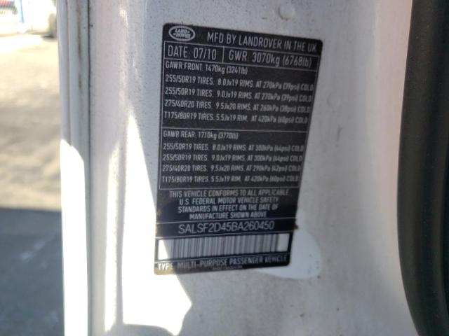 Photo 10 from auction – 2011 LAND ROVER RANGE ROVE with VIN SALSF2D45BA260450