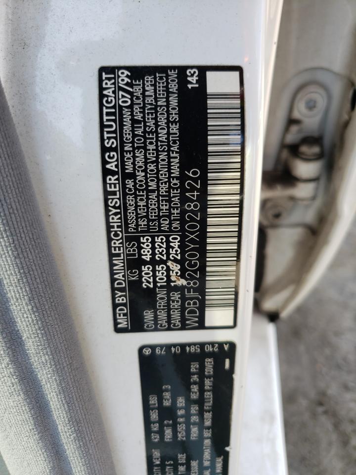 Photo 10 from auction – 2000 MERCEDES-BENZ E 320 4MAT with VIN WDBJF82G0YX028426