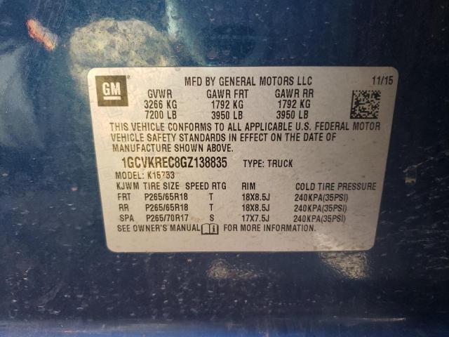 Photo 10 from auction – 2016 CHEVROLET SILVERADO with VIN 1GCVKREC8GZ138835