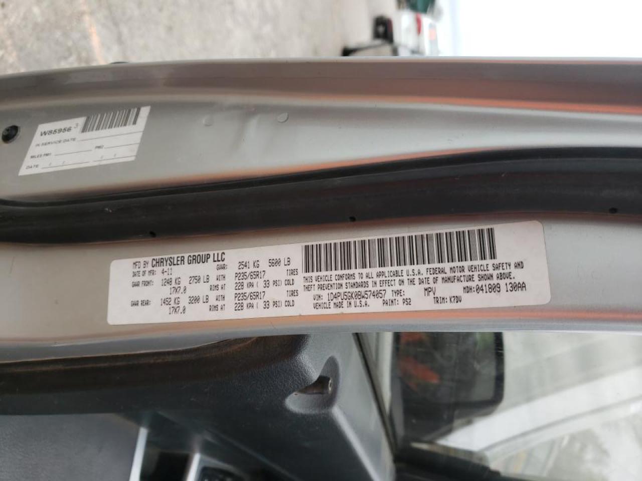 Photo 10 from auction – 2011 DODGE NITRO SXT with VIN 1D4PU5GK0BW574057