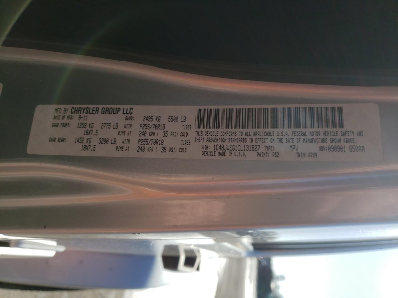 صورة رقم 10 من المزاد - 2012 JEEP WRANGLER U مع VIN 1C4BJWEG1CL131827