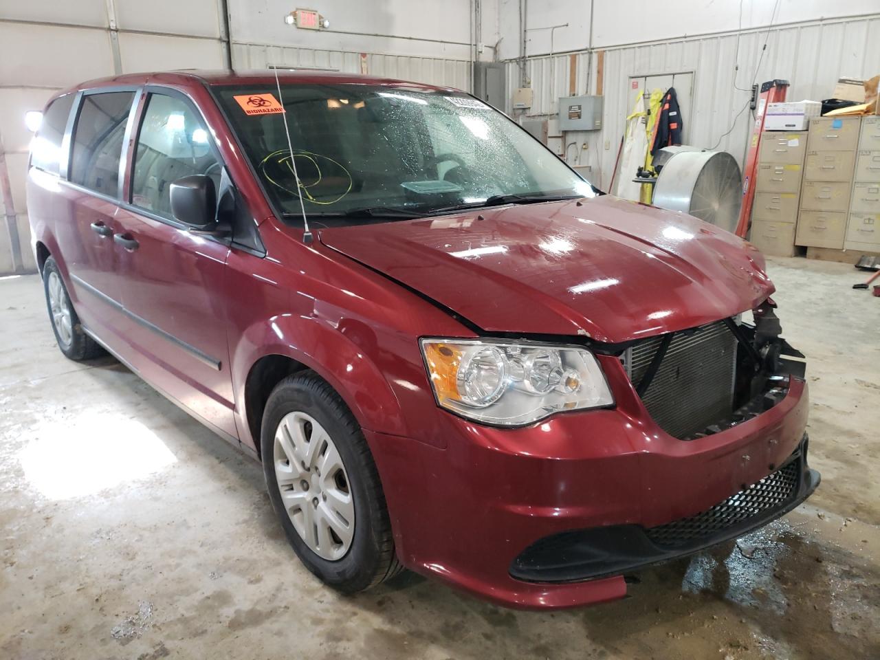 DODGE GRAND CARA 2016 with VIN 2C4RDGBG6GR176193 - Photo from auction