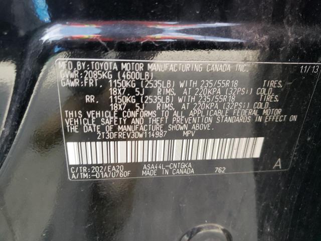 Zdjęcie 10 z aukcji – 2013 TOYOTA RAV4 LIMIT z VIN 2T3DFREV3DW114987