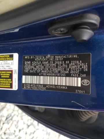 Photo 10 from auction – 2008 TOYOTA CAMRY CE with VIN 4T1BE46K68U197265