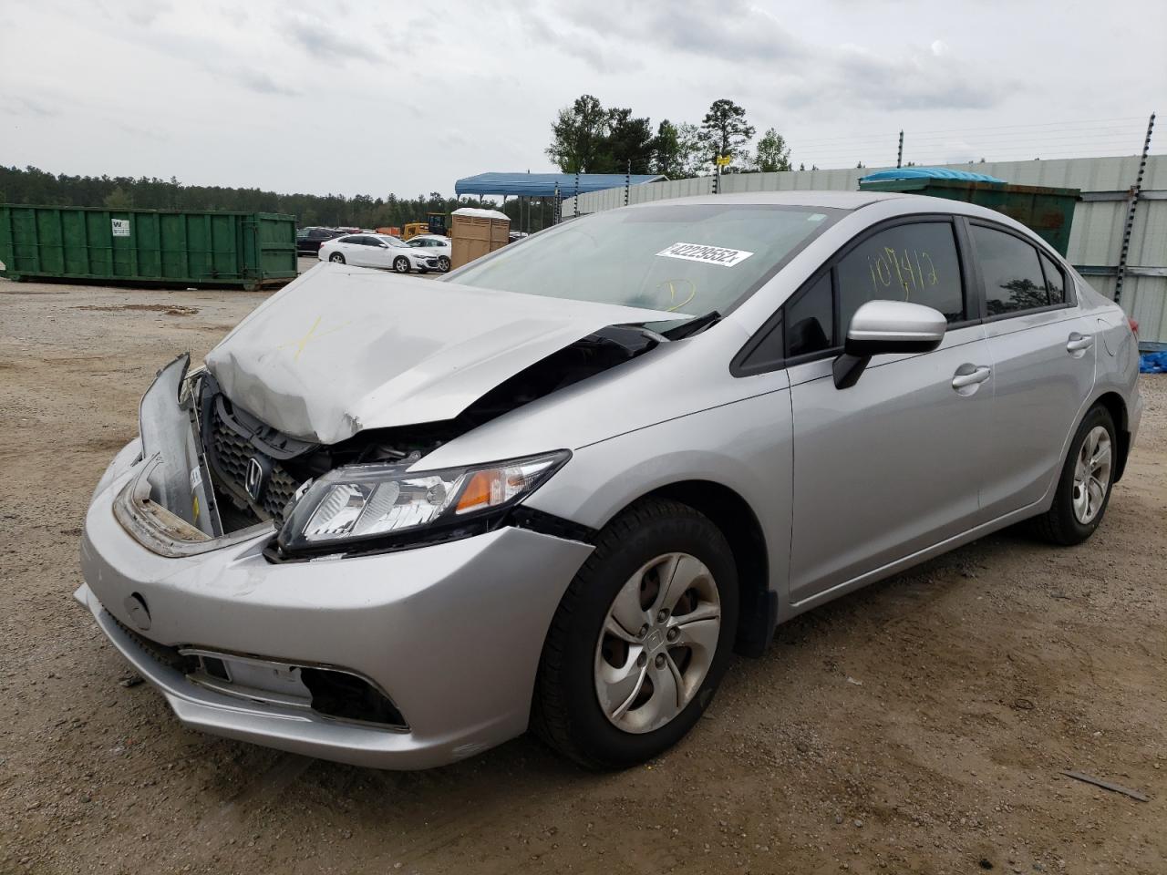 Photo 2 from auction – 2014 HONDA CIVIC LX with VIN 19XFB2F51EE031338