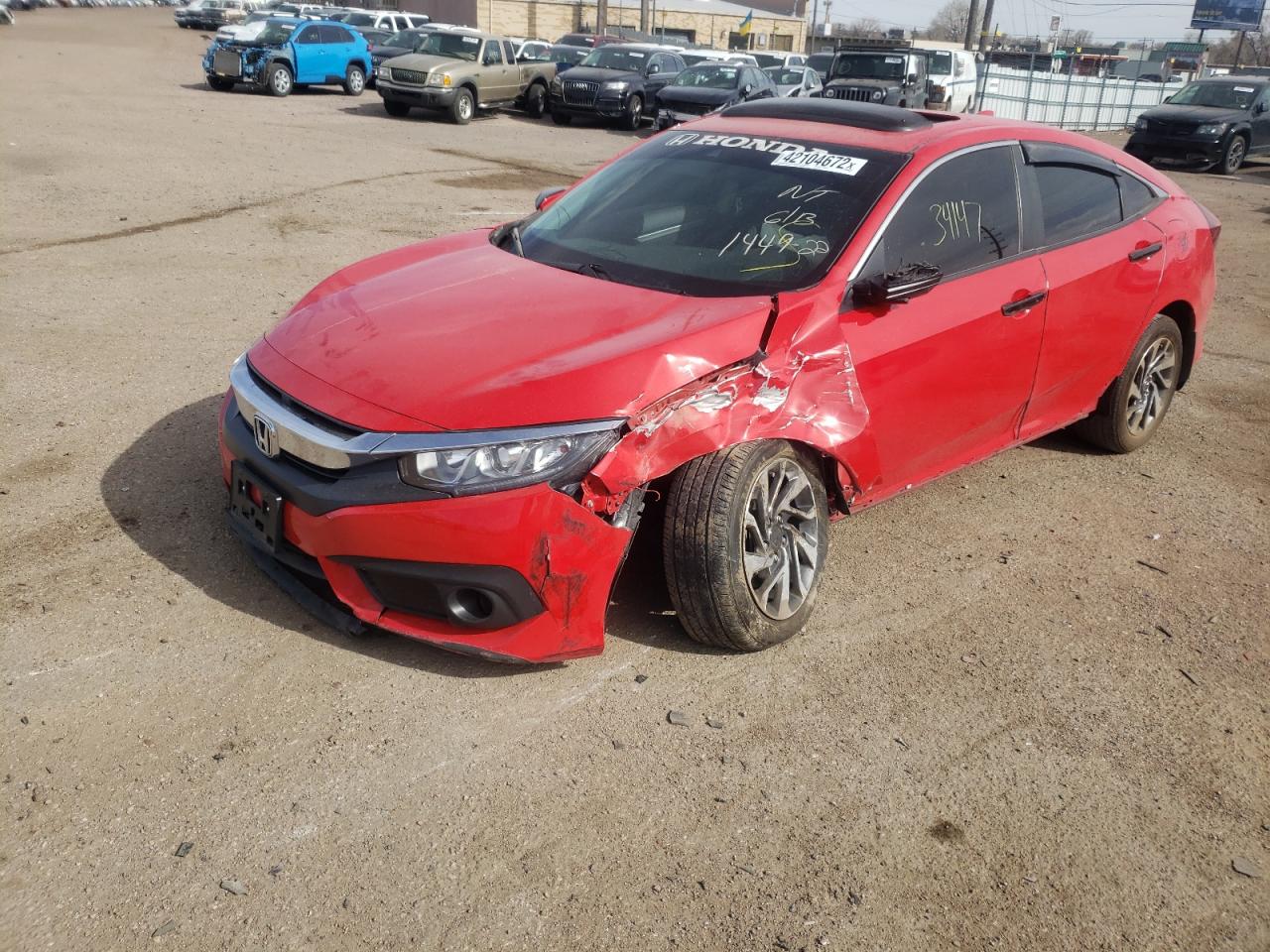 Photo 2 from auction – 2018 HONDA CIVIC EX with VIN 2HGFC2F8XJH580740