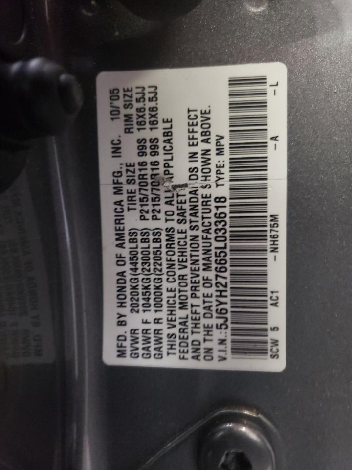 Photo 10 from auction – 2005 HONDA ELEMENT with VIN 5J6YH27665L033618