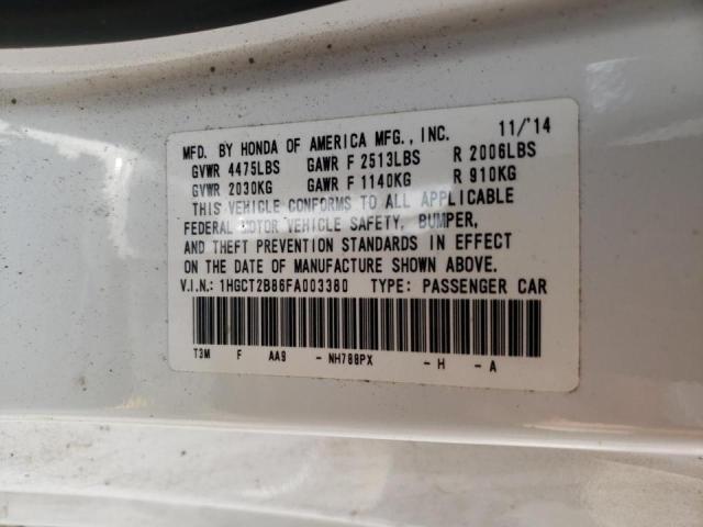 Photo 10 from auction – 2015 HONDA ACCORD EXL with VIN 1HGCT2B86FA003380