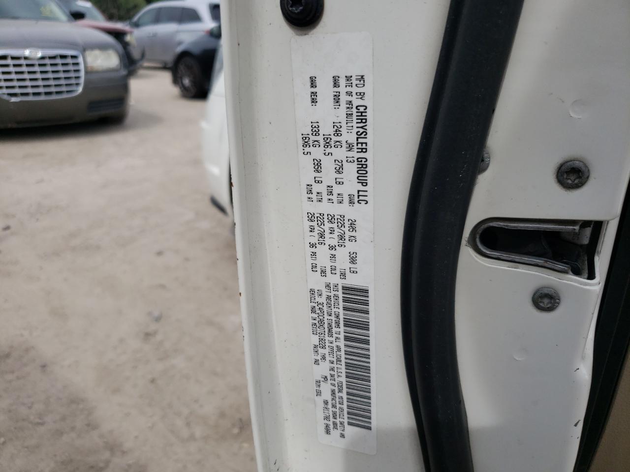 Photo 10 from auction – 2013 DODGE JOURNEY SE with VIN 3C4PDCABXDT618228