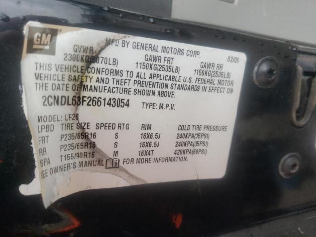 Photo 10 from auction – 2006 CHEVROLET EQUINOX LT with VIN 2CNDL63F266143054