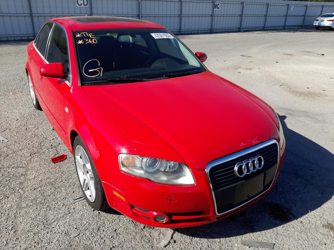 AUDI A4 2.0T 2005 with VIN WAUAF68E05A435203 - Photo from auction