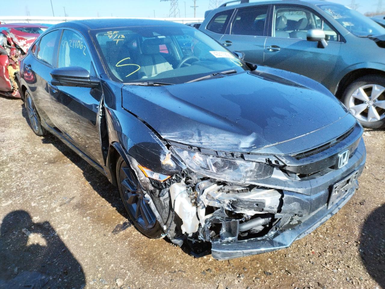 HONDA CIVIC EX 2019 with VIN 19XFC1F36KE016514 - Photo from auction