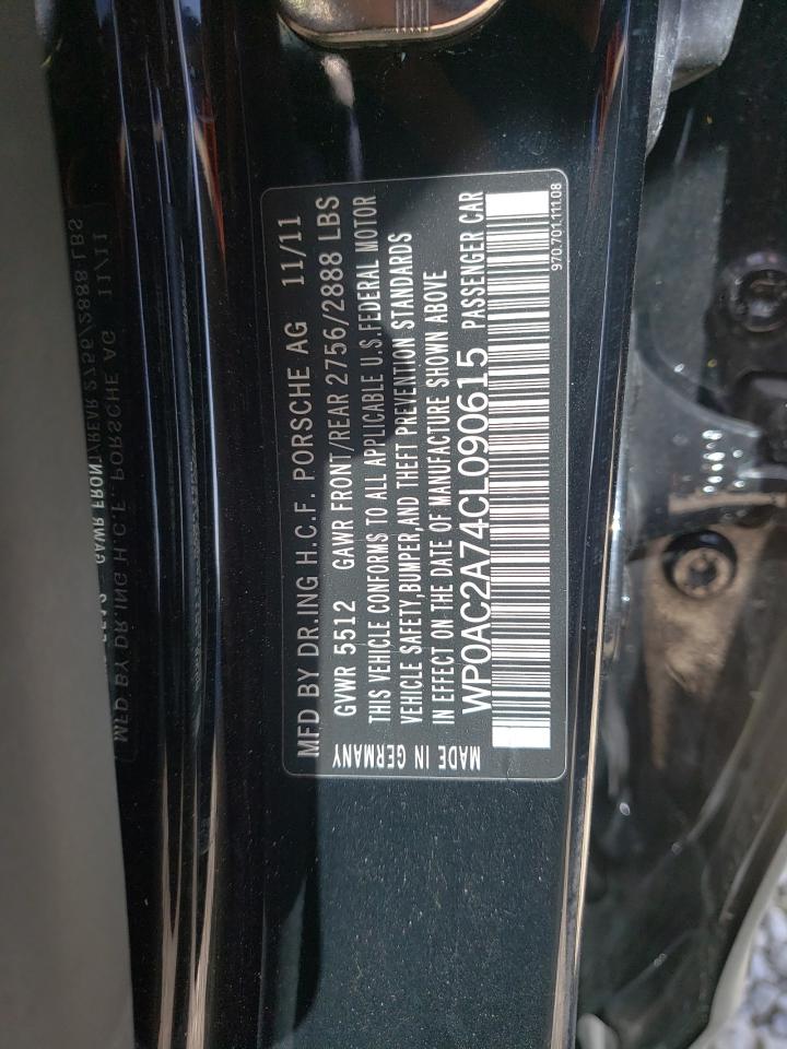 Photo 10 from auction – 2012 PORSCHE PANAMERA T with VIN WP0AC2A74CL090615