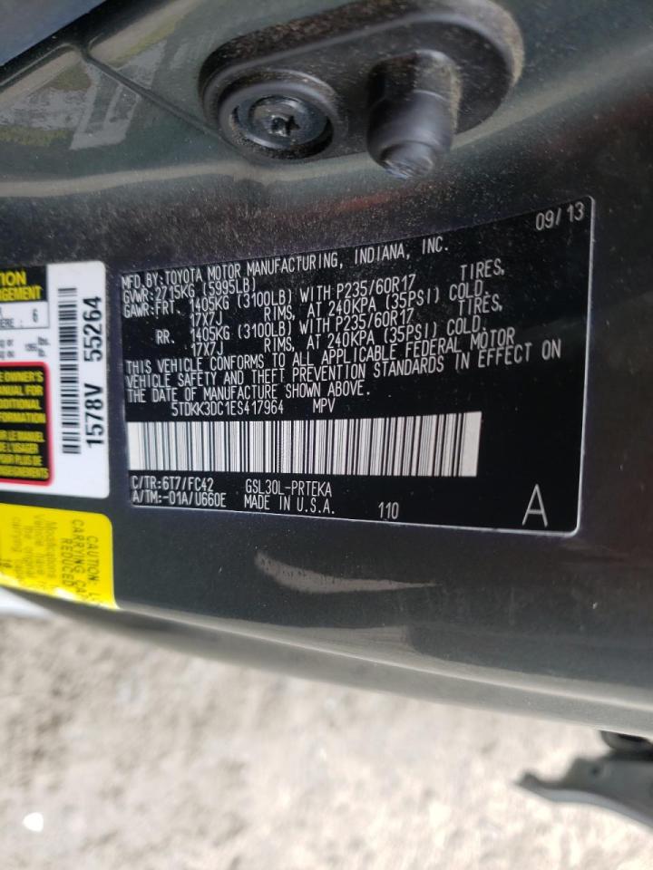 Photo 10 from auction – 2014 TOYOTA SIENNA LE with VIN 5TDKK3DC1ES417964