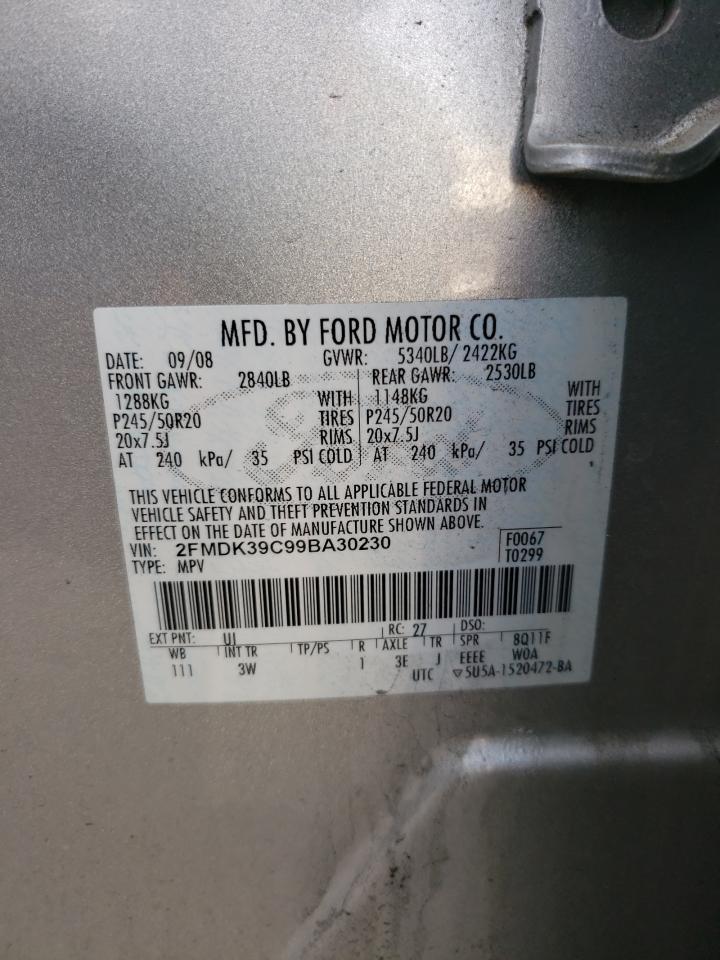 Photo 10 from auction – 2009 FORD EDGE LIMIT with VIN 2FMDK39C99BA30230