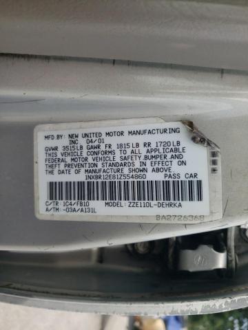 Photo 10 from auction – 2001 TOYOTA COROLLA with VIN 1NXBR12E81Z554860