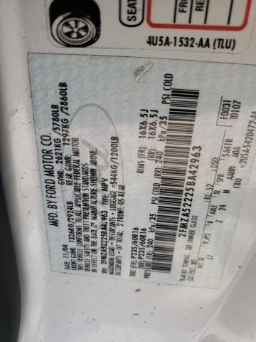 Photo 10 from auction – 2005 FORD FREESTAR S with VIN 2FMZA52225BA42963