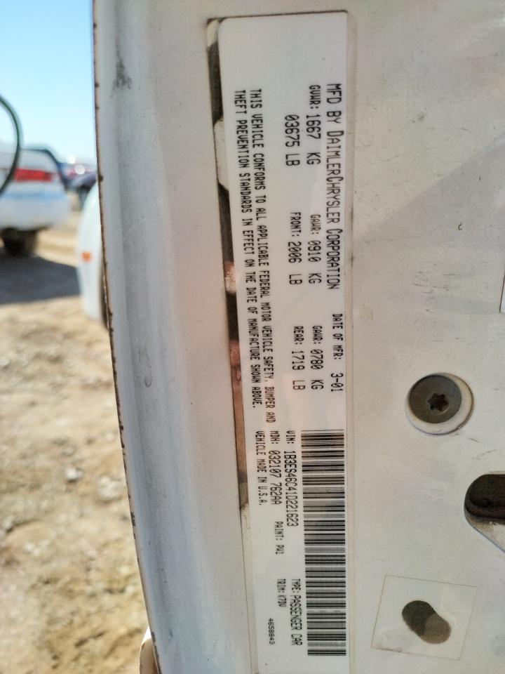 Photo 10 from auction – 2001 DODGE NEON SE with VIN 1B3ES46C41D221623