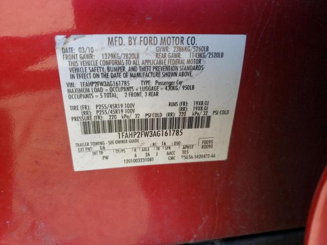 Zdjęcie 10 z aukcji – 2010 FORD TAURUS LIM z VIN 1FAHP2FW3AG161785