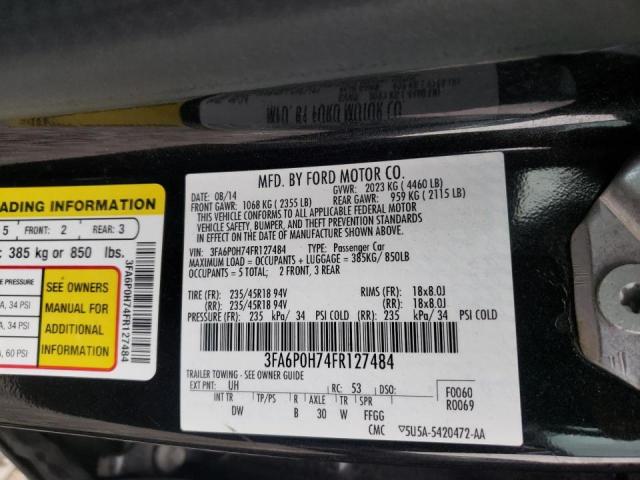 Photo 10 from auction – 2015 FORD FUSION SE with VIN 3FA6P0H74FR127484