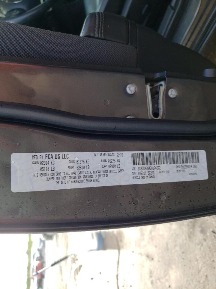 Photo 10 from auction – 2016 DODGE CHARGER SE with VIN 2C3CDXBG4GH174572