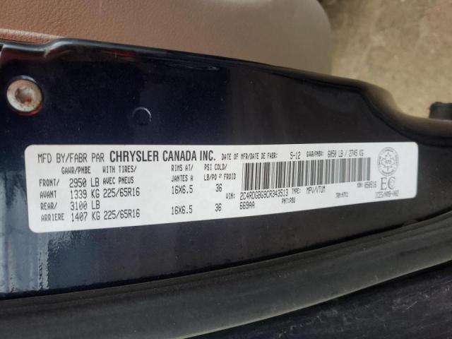 Photo 10 from auction – 2012 DODGE GRAND CARA with VIN 2C4RDGBG9CR343513