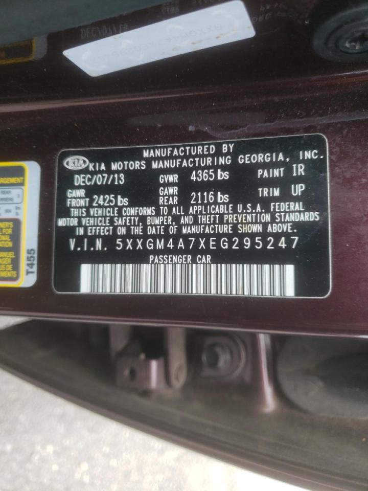 Photo 10 from auction – 2014 KIA OPTIMA LX with VIN 5XXGM4A7XEG295247