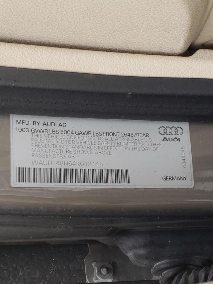 Photo 10 from auction – 2004 AUDI A4 QUATTRO with VIN WAUDT48H54K012145
