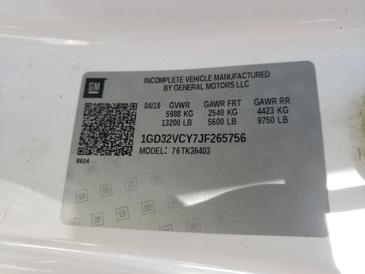 Photo 10 from auction – 2018 GMC SIERRA K35 with VIN 1GD32VCY7JF265756