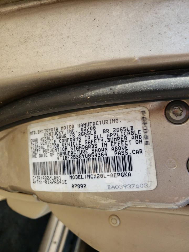 Photo 10 from auction – 2000 TOYOTA AVALON XL with VIN 4T1BF28B8YU054364