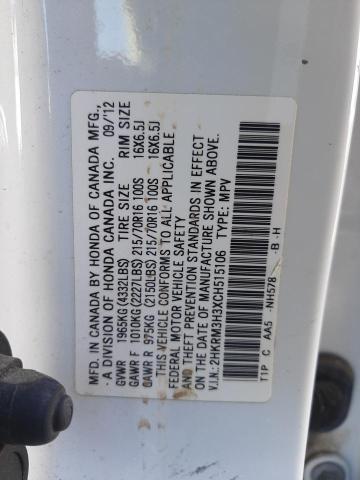 Photo 10 from auction – 2012 HONDA CR-V with VIN 2HKRM3H3XCH515106