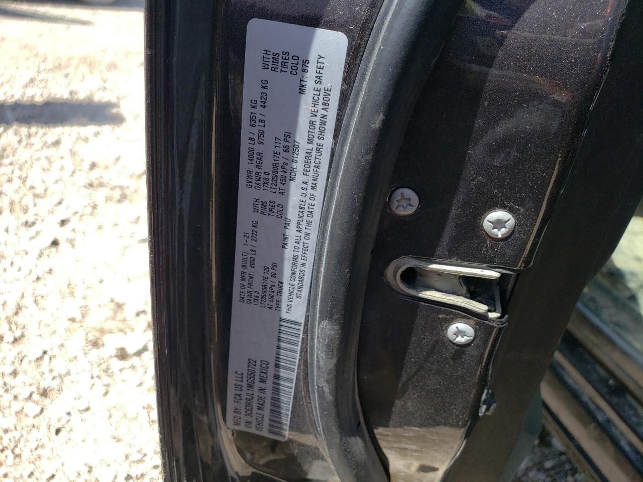 Photo 10 from auction – 2021 RAM 3500 LARAM with VIN 3C63RRJL1MG550722