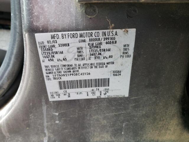 Photo 10 from auction – 2004 FORD F350 SRW S with VIN 1FTSW31P64EA48258