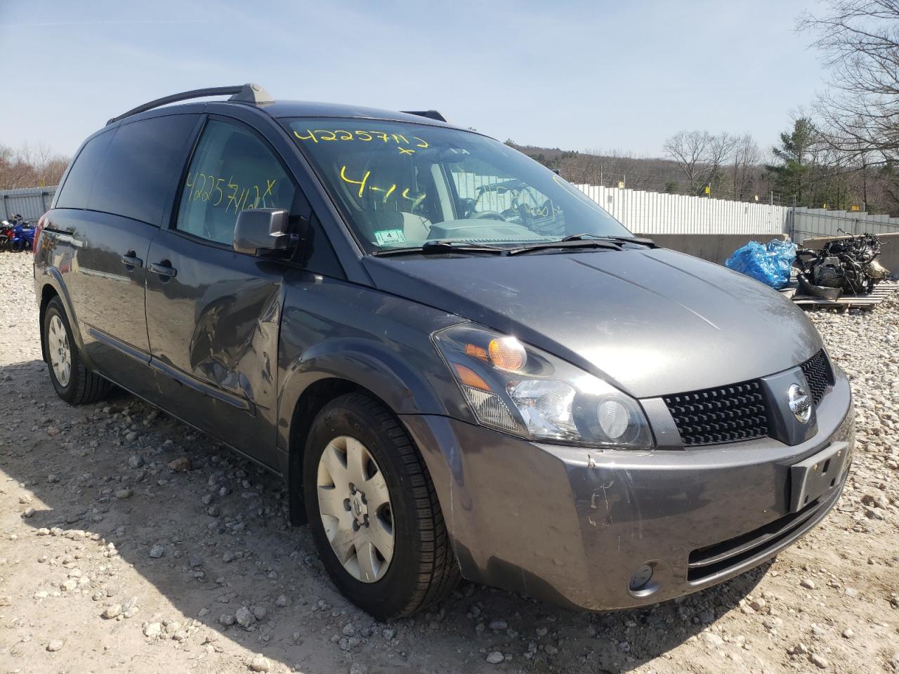 NISSAN QUEST S 2005 with VIN 5N1BV28U55N112117 - Photo from auction