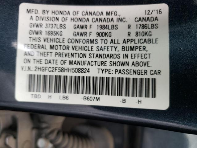 Photo 10 from auction – 2017 HONDA CIVIC LX with VIN 2HGFC2F58HH508824